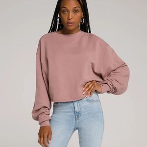 Good American Cropped & Cool Sweatshirt